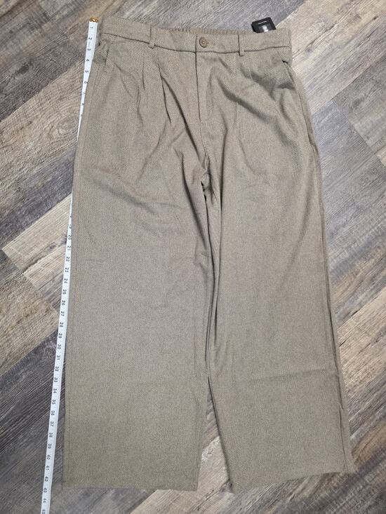 Kistore Pants - Kistore Womens Pants Size XL Beige Herringbone Wide Leg High Rise NWT